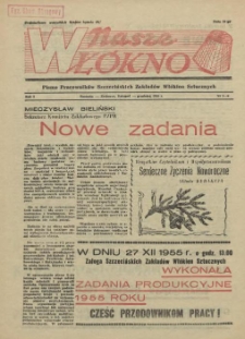 Nasze Wł&oacute;kno : pismo pracownik&oacute;w Szczecińskich Zakład&oacute;w Wł&oacute;kien Sztucznych. R.1, 1955 nr 5-6