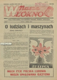 Nasze Wł&oacute;kno : pismo pracownik&oacute;w Szczecińskich Zakład&oacute;w Wł&oacute;kien Sztucznych. R.2, 1956 nr 7