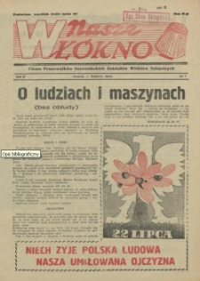 Nasze Włókno : pismo pracowników Szczecińskich Zakładów Włókien Sztucznych. R.2, 1956 nr 7