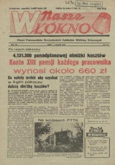 Nasze Wł&oacute;kno : pismo pracownik&oacute;w Szczecińskich Zakład&oacute;w Wł&oacute;kien Sztucznych. R.3, 1957 nr 7-8
