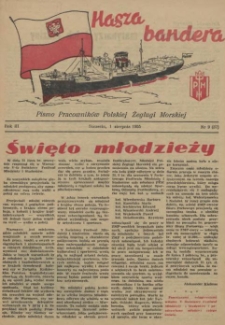 Nasza Bandera : pismo Pracowników Polskiej Żeglugi Morskiej. R.3, 1955 nr 9 (37)