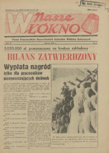 Nasze Wł&oacute;kno : pismo pracownik&oacute;w Szczecińskich Zakład&oacute;w Wł&oacute;kien Sztucznych. R.4, 1958 nr 3
