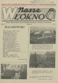 Nasze Włókno : pismo pracowników Szczecińskich Zakładów Włókien Sztucznych. R.4, 1958 nr 11