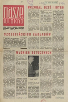 Nasze Włókno : pismo pracowników Szczecińskich Zakładów Włókien Sztucznych. R.1, 1964 nr 1