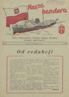 Nasza Bandera : pismo Pracowników Polskiej Żeglugi Morskiej. R.4, 1956 nr 6 (49)