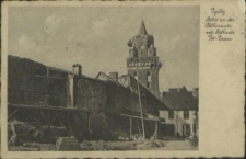 Pyritz, Motiv an der Wallmauer mit Stettiner Tor-Turm