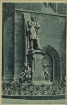 Stettin, Denkmal der Komponisten Loewe vor der Jacobikirche