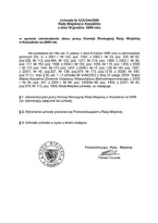 Uchwała Rady Miejskiej w Koszalinie nr XXX/344/2008
