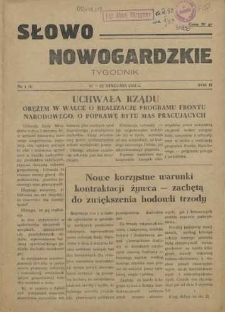 Słowo Nowogardzkie. R.2, 1953 nr 1