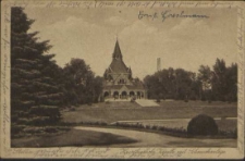 Stettin, Hauptfriedhof Kapelle mit Schmuckanlage