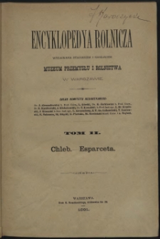 Encyklopedya rolnicza. T. 2 Chleb - Esparceta