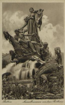 Stettin, Manzelbrunnen vor dem Rathaus