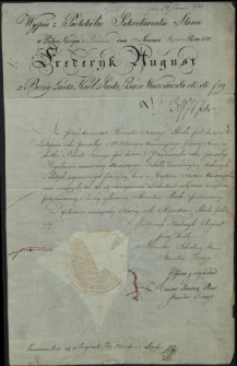 [Wypis z protokołu Sekretariatu Stanu Fryderyka Augusta, króla saskiego z 17 stycznia 1811 r.]