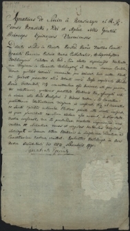 [Pismo Ignacego Krasickiego, biskupa warmińskiego z 28 listopada 1790 r.]
