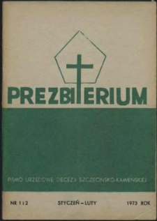 Prezbiterium. 1973 nr 1 i 2