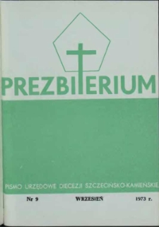 Prezbiterium. 1973 nr 9