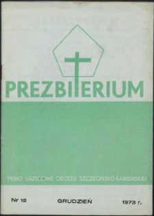 Prezbiterium. 1973 nr 12