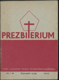 Prezbiterium. 1974 nr 1 i 2