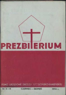Prezbiterium. 1974 nr 6-8