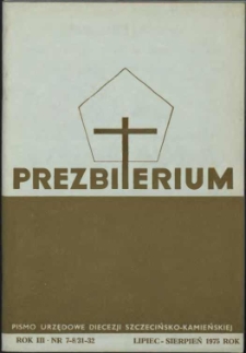 Prezbiterium. 1975 nr 7-8