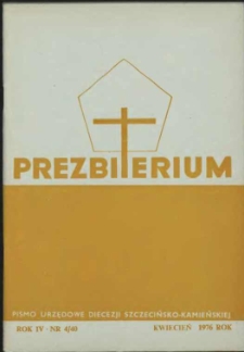 Prezbiterium. 1976 nr 4