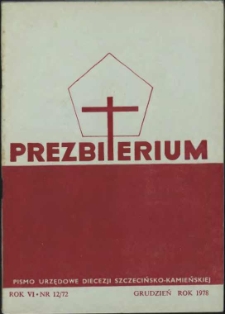 Prezbiterium. 1978 nr 12