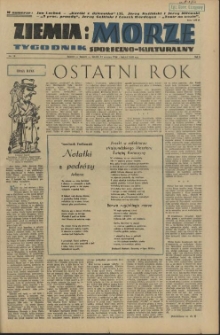 Ziemia i Morze : tygodnik społeczno-kulturalny. R.1, 1956 nr 19