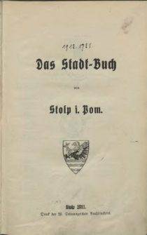 Das Stadt-Buch von Stolp i. Pom.