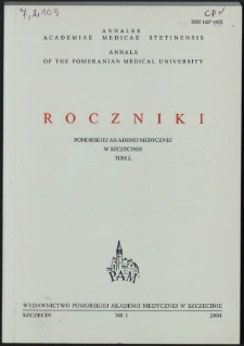 Annales Academiae Medicae Stetinensis = Roczniki Pomorskiej Akademii Medycznej w Szczecinie. 2004, 50, 1