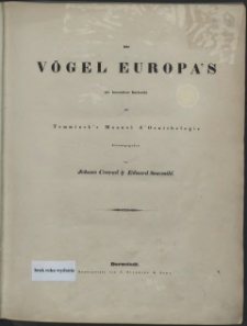 Vögel Europas : die Vögel Europas mit besonderer Rücksicht auf Temminek's Manuel d' Ornithologie