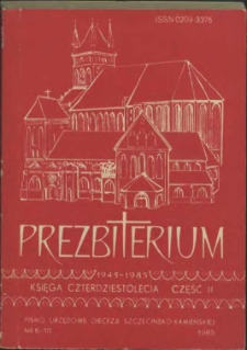 Prezbiterium. 1985 nr 6-10