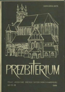 Prezbiterium. 1985 nr 11-12