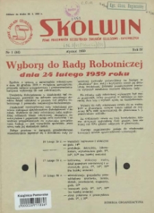 Skolwin : pismo pracowników Szczecińskich Zakładów Celulozowo-Papierniczych. R.4, 1959 nr 1