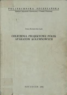 Obliczenia projektowe półek aparatów kolumnowych