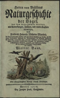Naturgeschichte der V&ouml;gel. Bd. 4