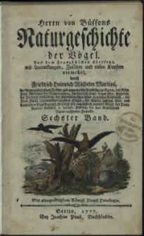 Naturgeschichte der Vögel. Bd. 6