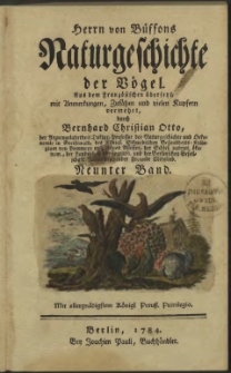 Naturgeschichte der V&ouml;gel. Bd. 9