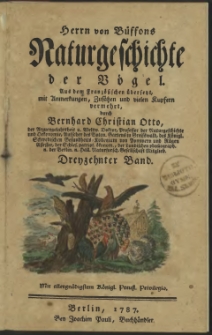 Naturgeschichte der V&ouml;gel. Bd. 13