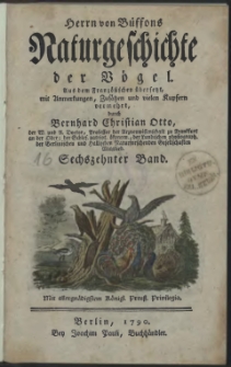 Naturgeschichte der Vögel. Bd. 16