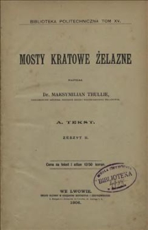 Mosty kratowe żelazne. A Tekst Z. 2